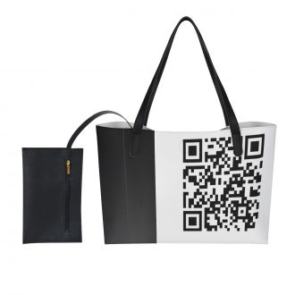 Shopping Tote Bag With Black Mini Purse